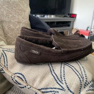 PAWZ Men's Dark Brown Suede-Look Slip-On Moccasins